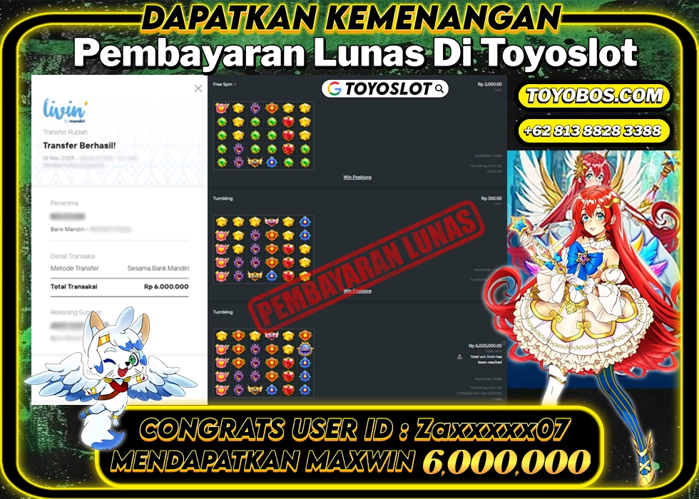 TOYOSLOT - BUKTI KEMENANGAN MAXWIN STARLIGHT PRINCESS 1000 Rp6,000,000,- LUNAS